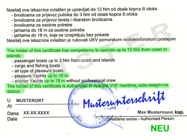 Das kroatische Küstenpatent ab Mitte 2025