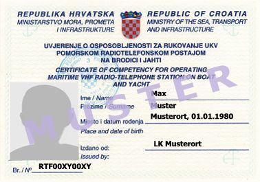 UKW Seefunkzeugnis Kroatien UKW Funkzeugnis