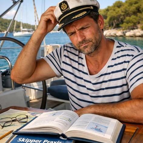 Nachdenklicher Skipper